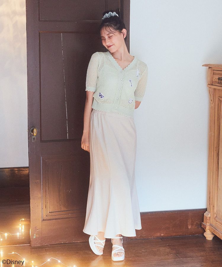 earth music&ecology「Tinker Bell/透かし編みカーディガン」|カーディガン|