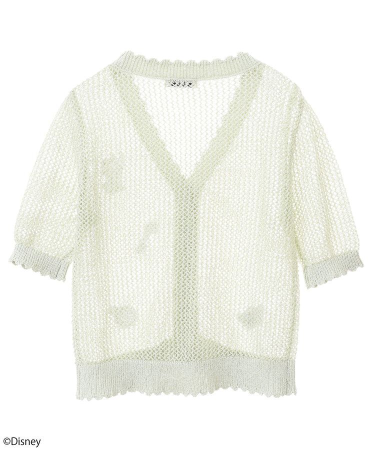 earth music&ecology「Tinker Bell/透かし編みカーディガン」|カーディガン|