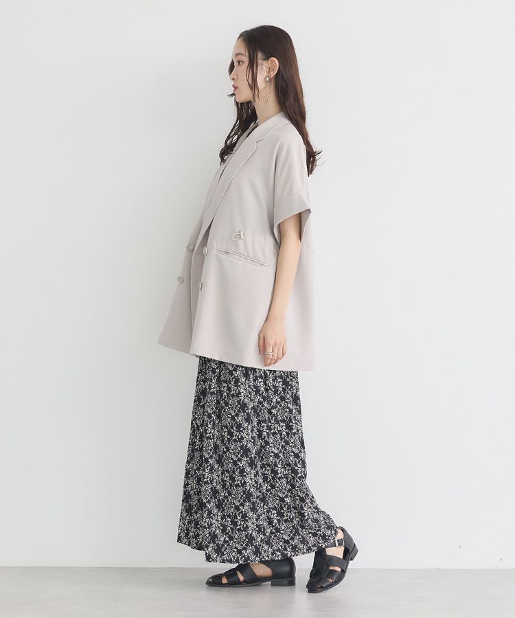 earth music&ecology「半袖サイドドロストジャケット」|テーラードジャケット|