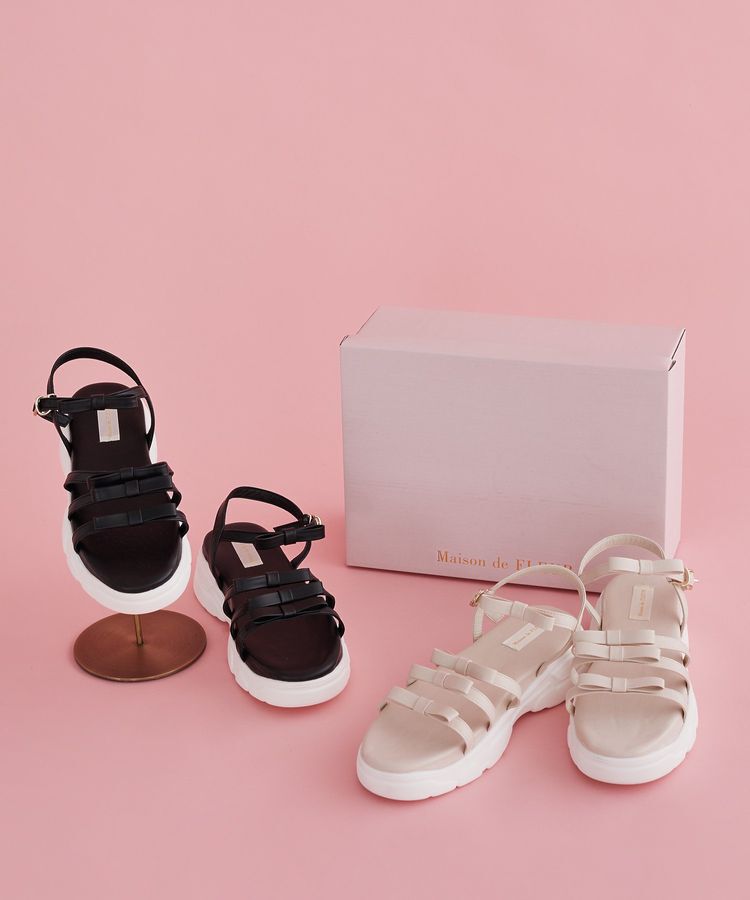 Maison de FLEUR「オペラリボンスニーカーサンダル」|サンダル|