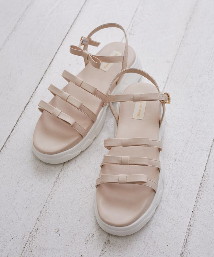 Maison de FLEUR「オペラリボンスニーカーサンダル」|サンダル|