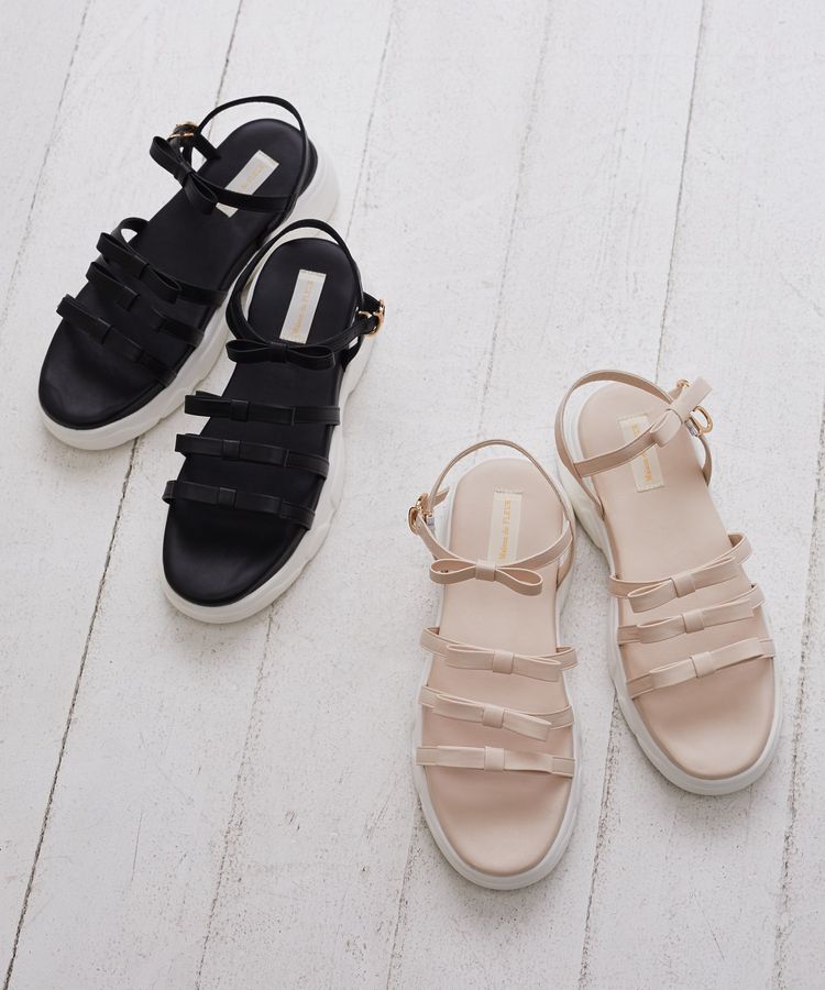 Maison de FLEUR「オペラリボンスニーカーサンダル」|サンダル|