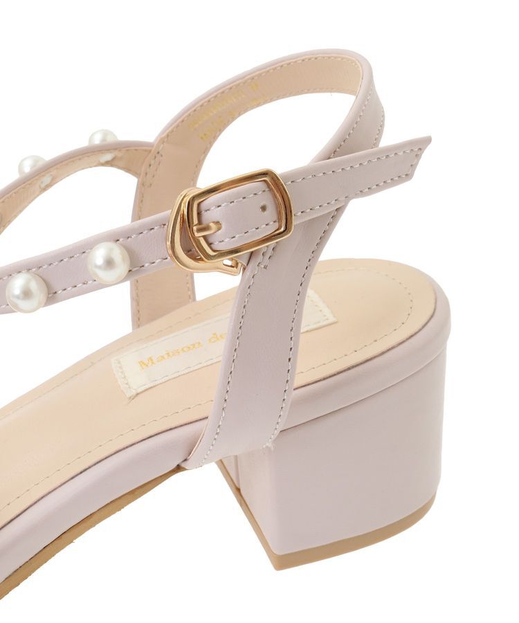 Maison de FLEUR「パールリボンサンダル」|サンダル|