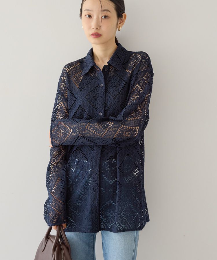 AMERICAN HOLIC「レース長袖シャツ」|シャツ・ブラウス|