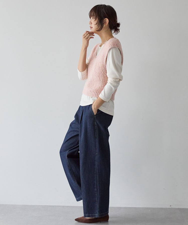 AMERICAN HOLIC「【選べる丈】甘編みニットベスト」|ベスト・ジレ|