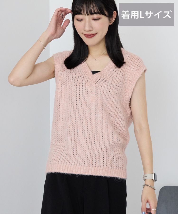 AMERICAN HOLIC「【選べる丈】甘編みニットベスト」|ベスト・ジレ|