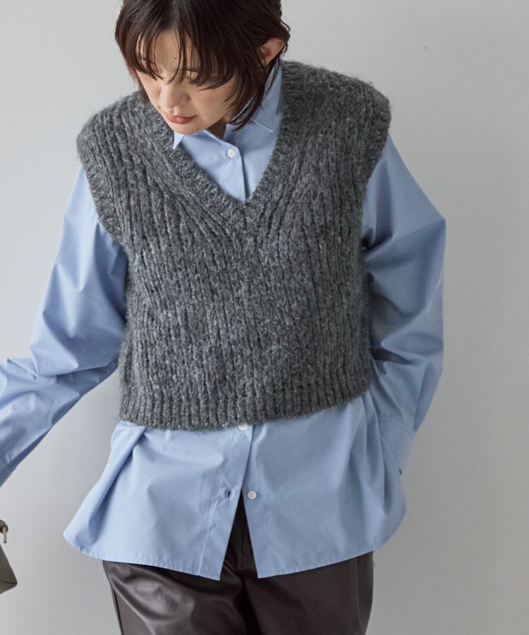 AMERICAN HOLIC「【選べる丈】甘編みニットベスト」|ベスト・ジレ|