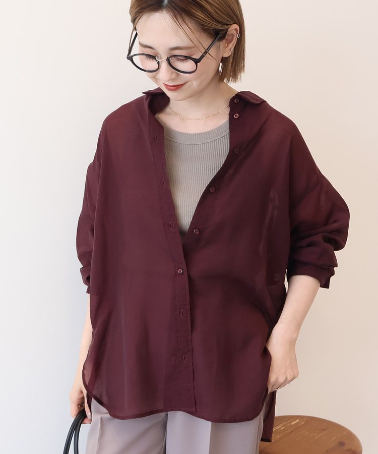 AMERICAN HOLIC「ラスターシアーシャツ」|シャツ・ブラウス|Bordeaux