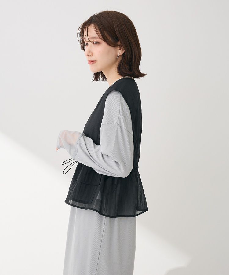 Green Parks「SET2点シアーナイロンベスト+リブワンピース」|ワンピース|