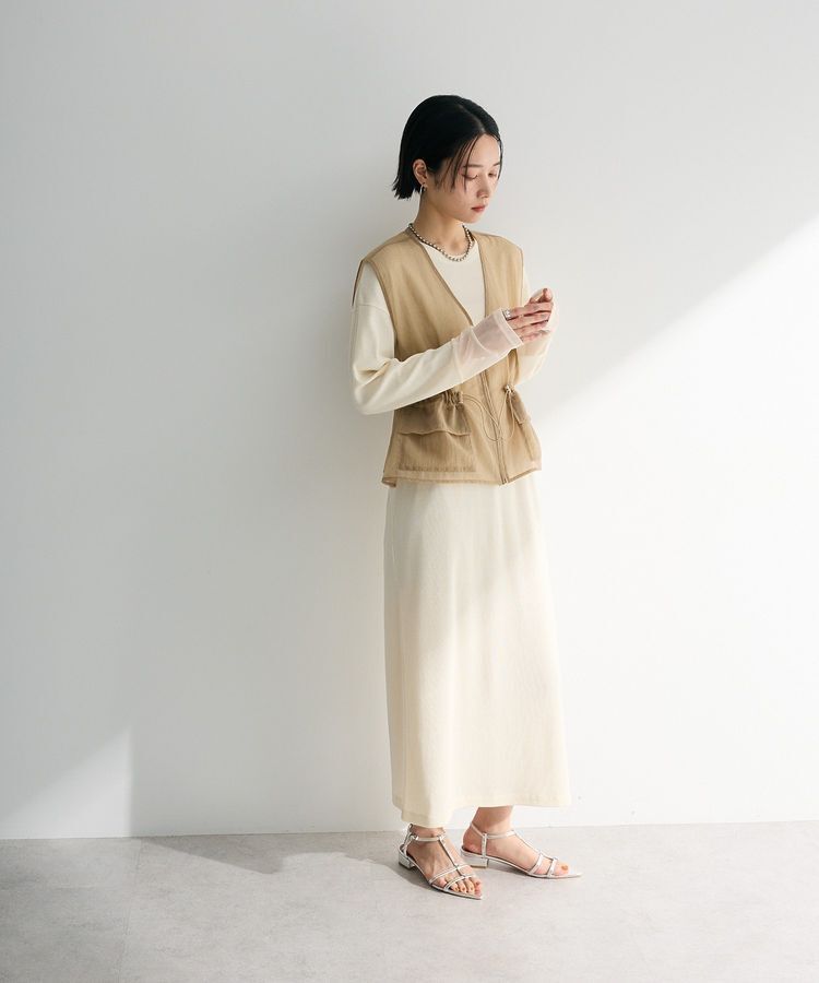 Green Parks「SET2点シアーナイロンベスト+リブワンピース」|ワンピース|