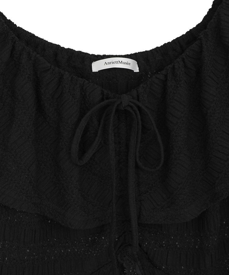 AnriettMusee「シャーリングオフショルプルオーバー」|Tシャツ・カットソー|