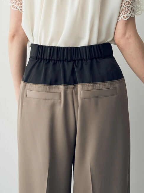 YECCA VECCA「サテン切替ストレートパンツ」|その他|