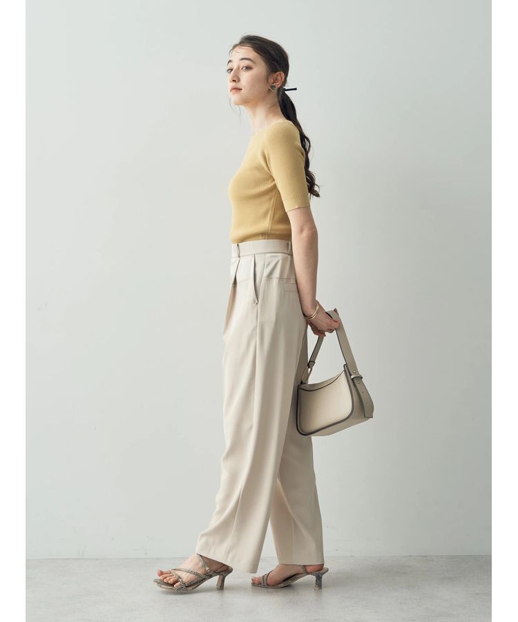 YECCA VECCA「サテン切替ストレートパンツ」|その他|