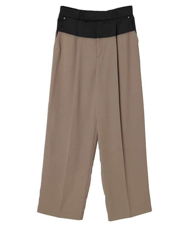 YECCA VECCA「サテン切替ストレートパンツ」|その他|