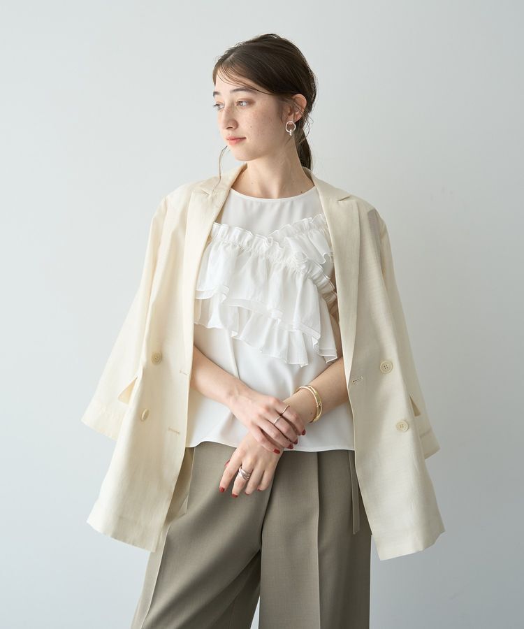 YECCA VECCA「シアーテーラードジャケット」|テーラードジャケット|