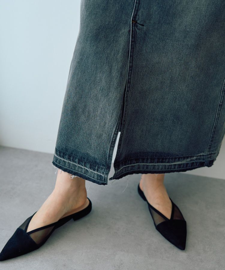 Editt by YECCA VECCA「ロングデニムスカート」|タイト|