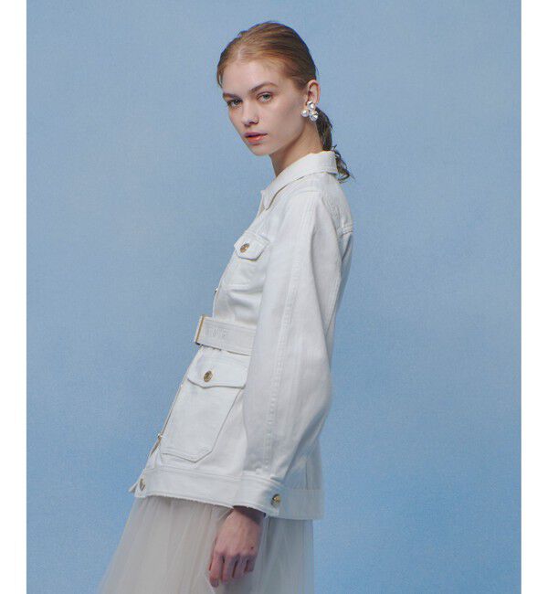 LOULOU WILLOUGHBY「【LOULOU WILLOUGHBY】カーブスリーブデニムジャケット」|デニムジャケット|