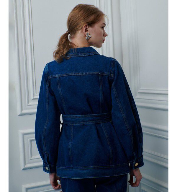 LOULOU WILLOUGHBY「【LOULOU WILLOUGHBY】カーブスリーブデニムジャケット」|デニムジャケット|