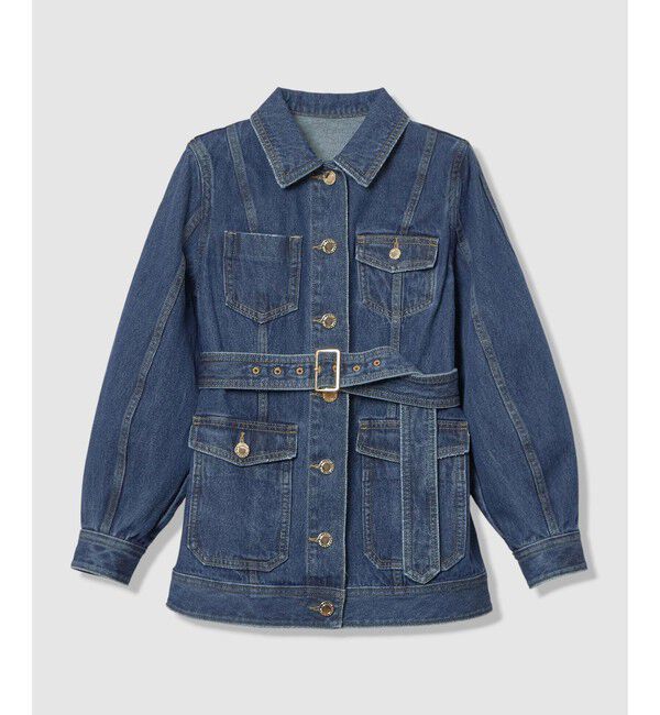 LOULOU WILLOUGHBY「【LOULOU WILLOUGHBY】カーブスリーブデニムジャケット」|デニムジャケット|