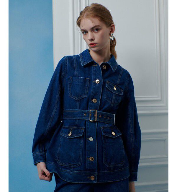 LOULOU WILLOUGHBY「【LOULOU WILLOUGHBY】カーブスリーブデニムジャケット」|デニムジャケット|