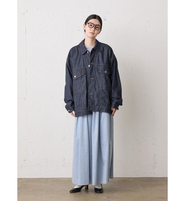 MidiUmi「MidiUmi ワイドデニムジャケット」|テーラードジャケット|