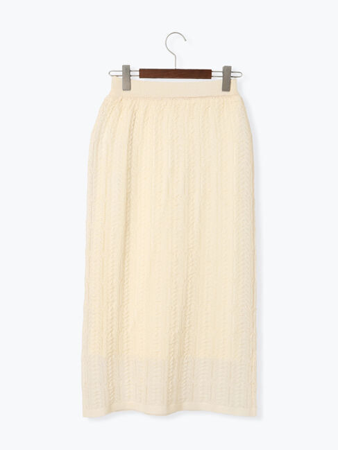 Te chichi「レーシーニットストレートスカート（セットアップ可）《2025spring catalog item》」|スカート|