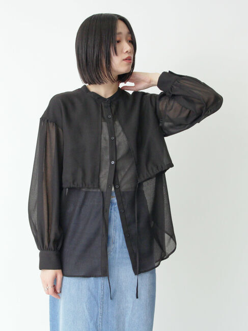 sm2rhythm「ボイルレイヤードブラウス」|シャツ・ブラウス|