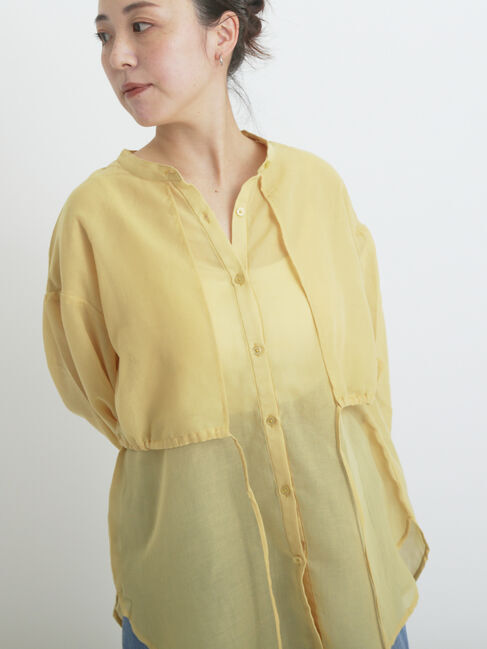 sm2rhythm「ボイルレイヤードブラウス」|シャツ・ブラウス|イエロー