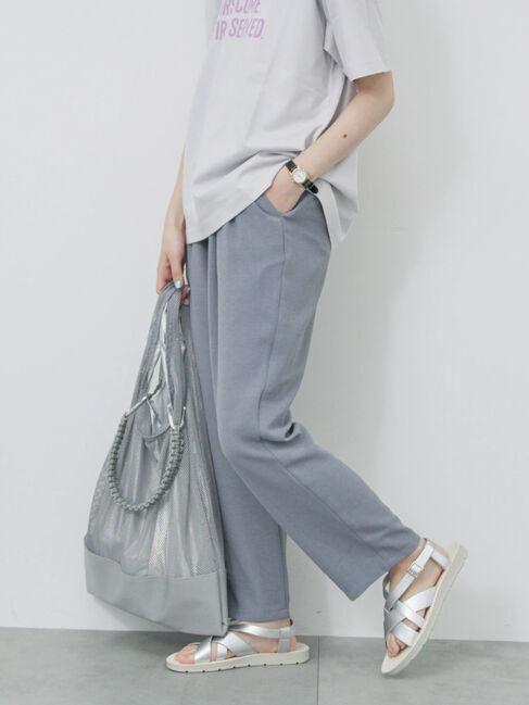 Samansa Mos2 blue「【接触冷感】マルチスタイルイージーパンツ」|その他|