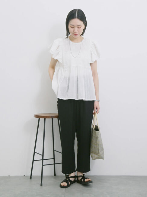 Samansa Mos2 blue「【接触冷感】マルチスタイルイージーパンツ」|その他|