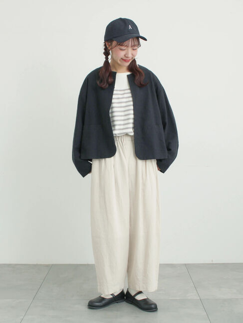Samansa Mos2「【Cross&times;Linen】クルーネックジャケット」|その他|