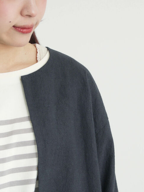 Samansa Mos2「【Cross&times;Linen】クルーネックジャケット」|その他|