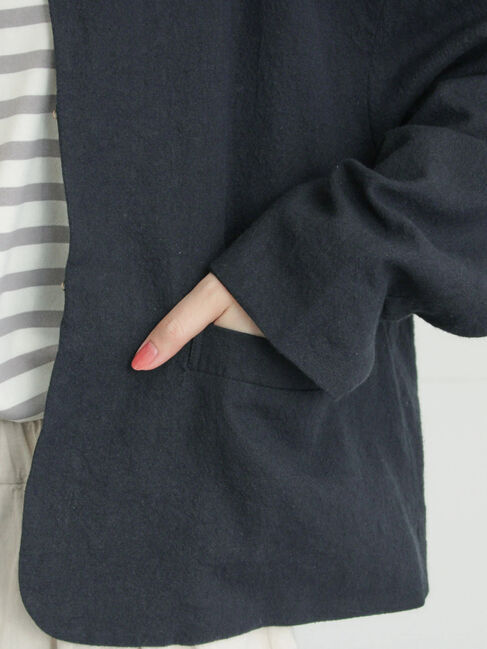 Samansa Mos2「【Cross&times;Linen】クルーネックジャケット」|その他|