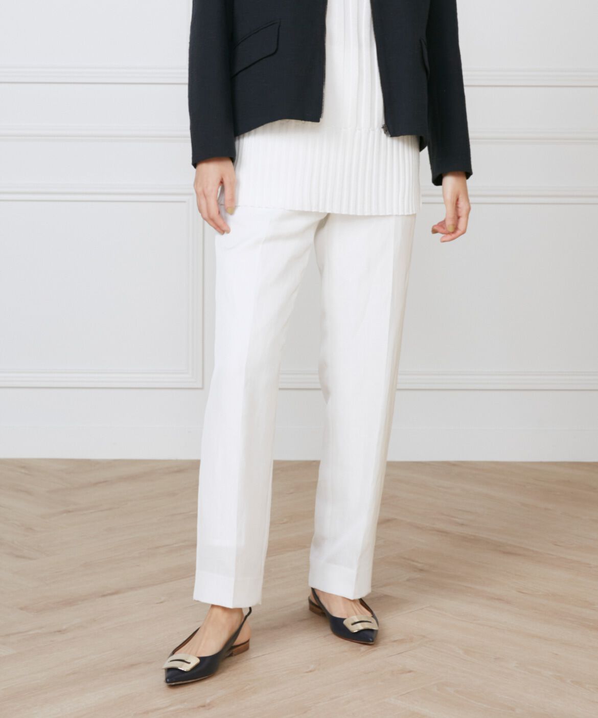 INED「ストレートパンツ《la veille by SUPERIOR CLOSET》」|その他|オフホワイト1