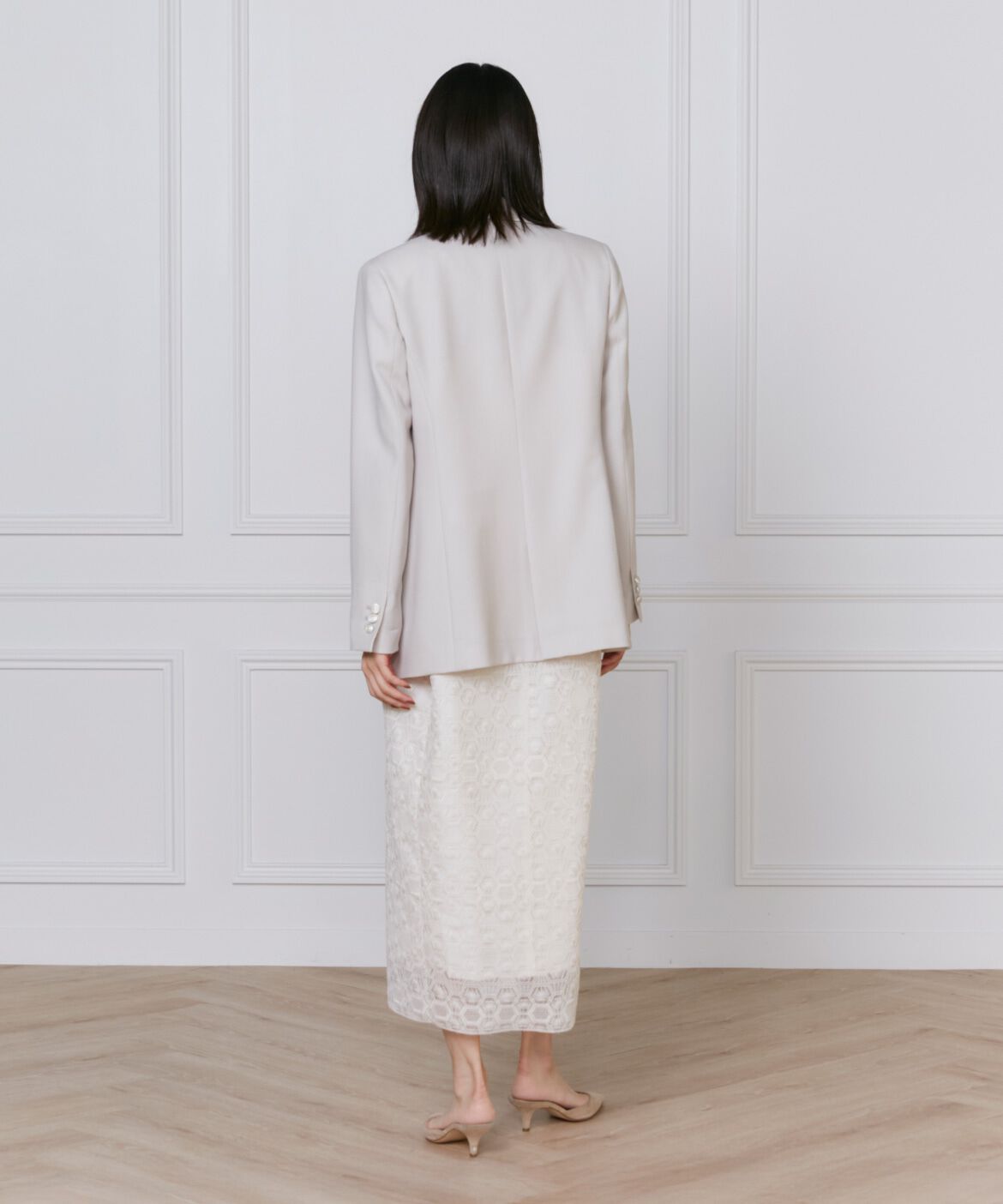 INED「ダブルブレストジャケット」|テーラードジャケット|