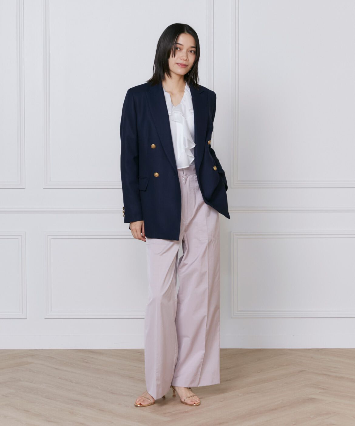 INED「ダブルブレストジャケット」|テーラードジャケット|