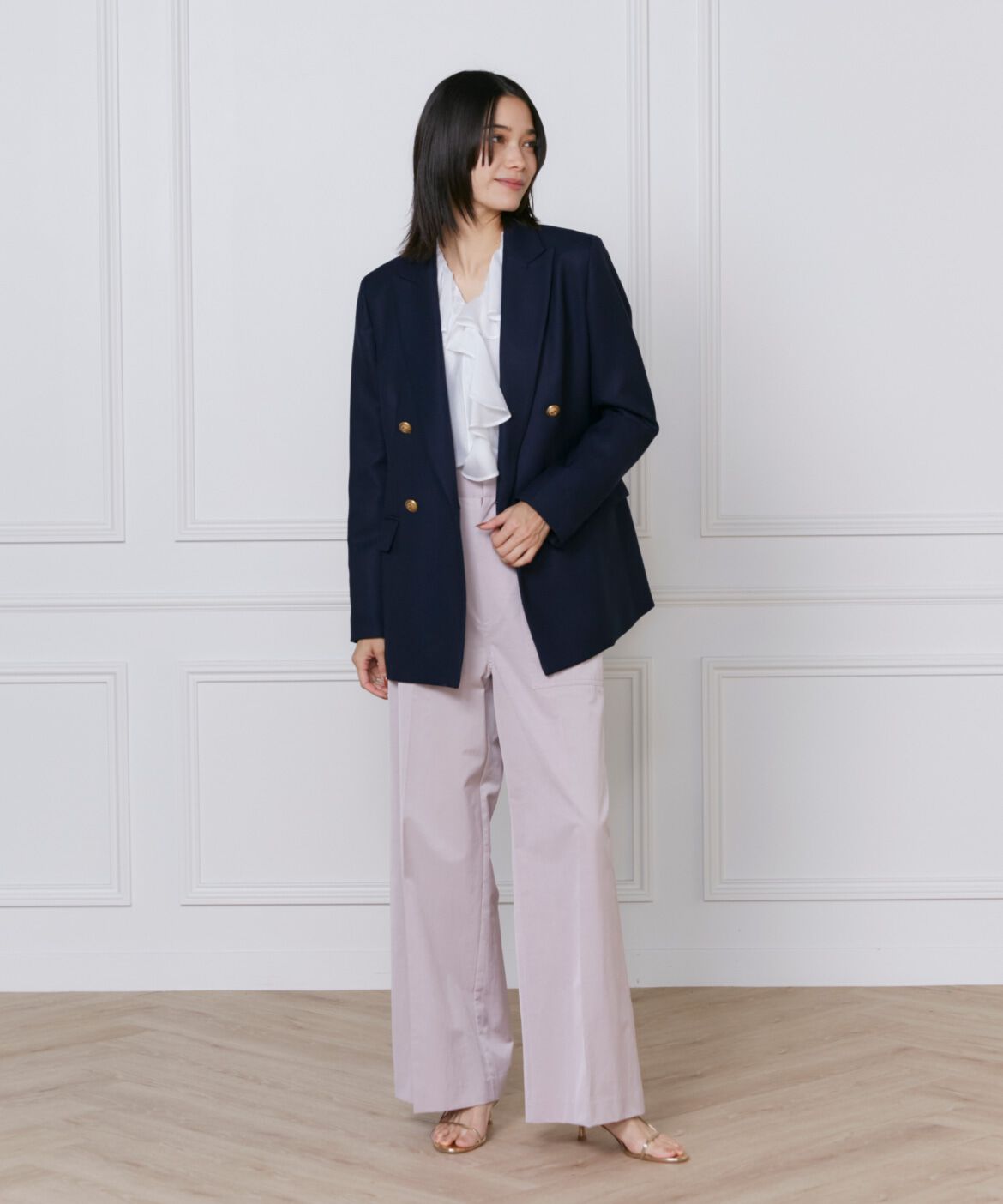 INED「ダブルブレストジャケット」|テーラードジャケット|