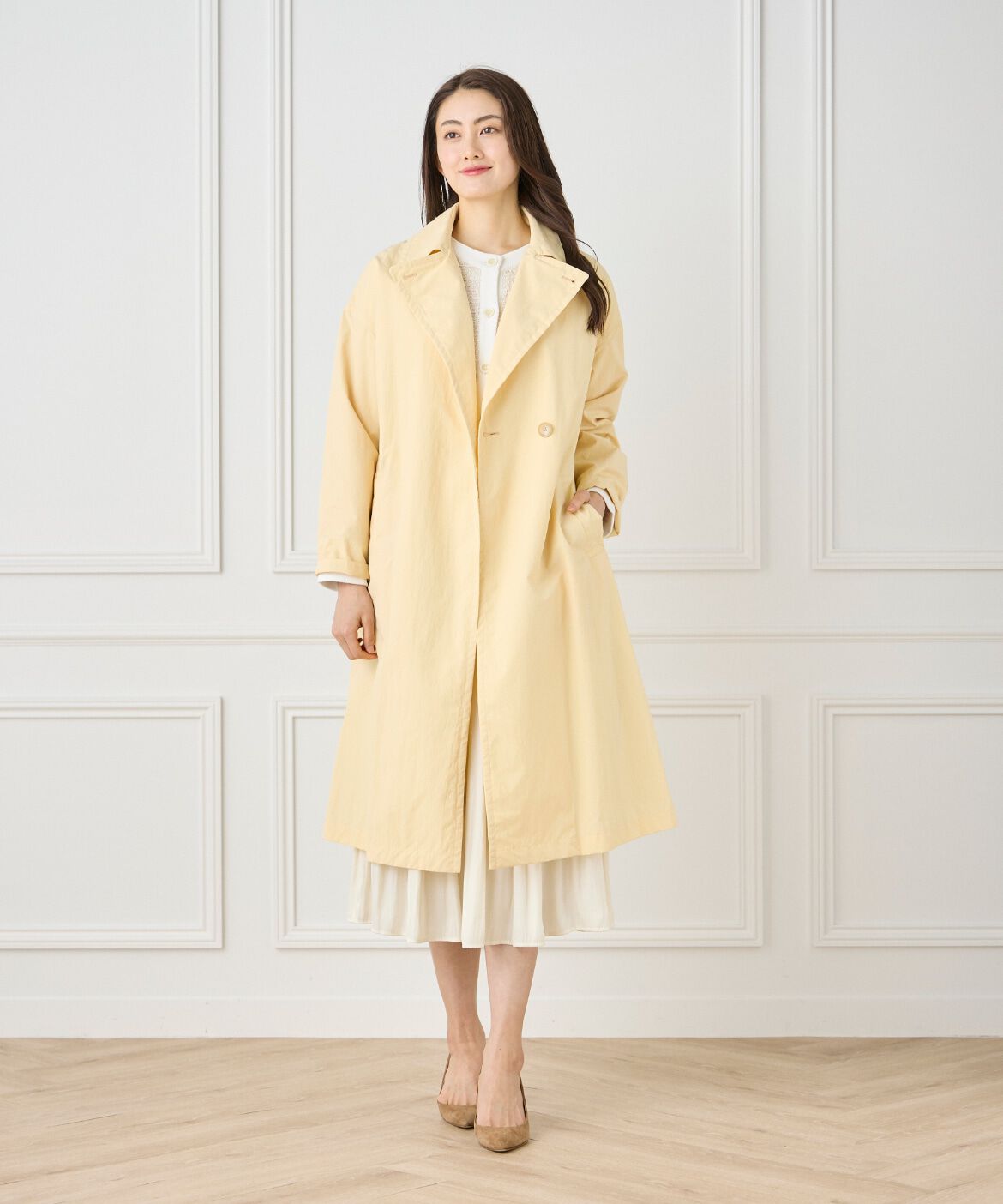 7-IDconcept.「ナイロンタッサートレンチコート」|トレンチコート|