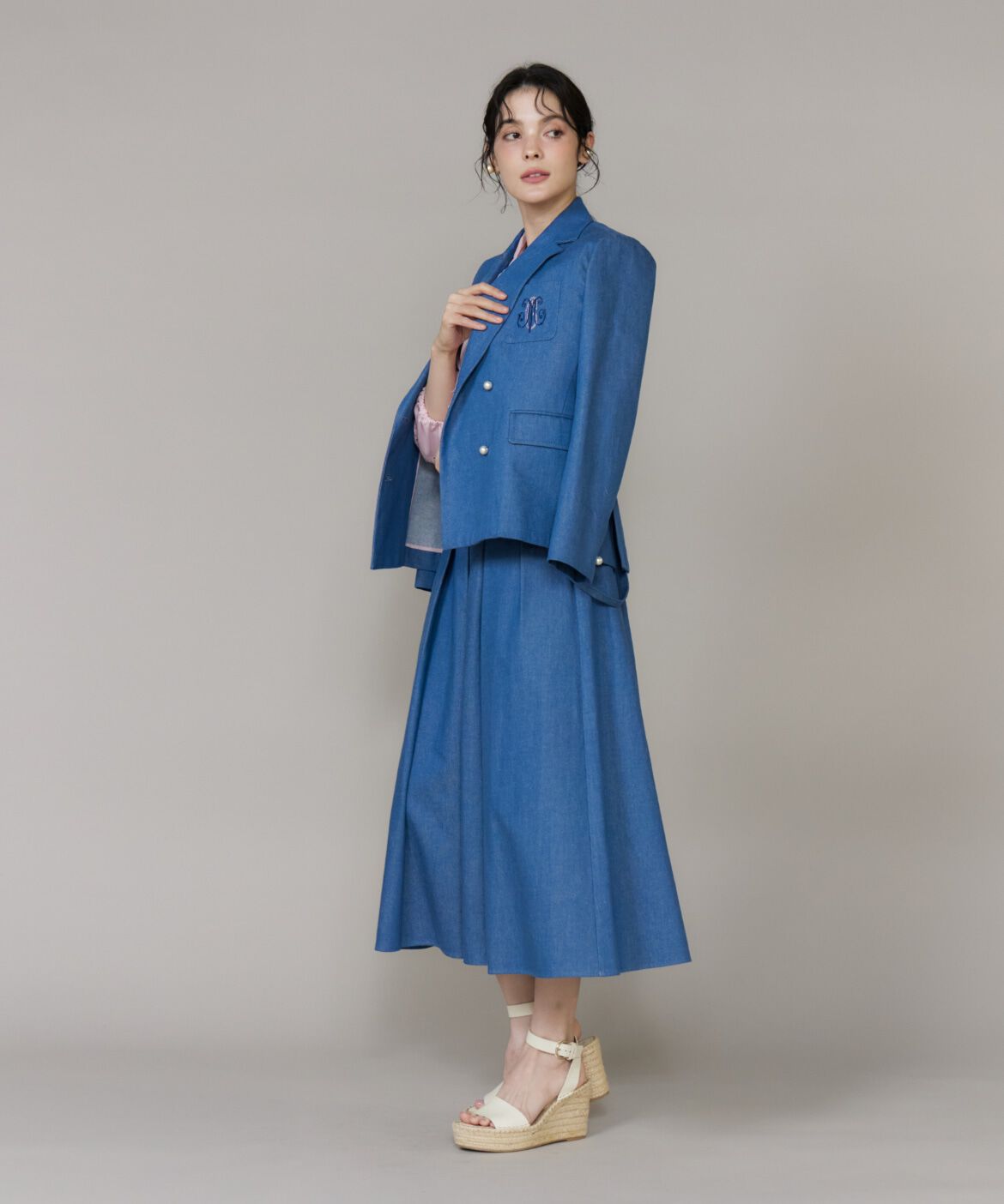 Maglie le cassetto「《WEB・POPUP限定》刺繍コンパクトデニムジャケット《M Maglie le cassetto》」|デニムジャケット|