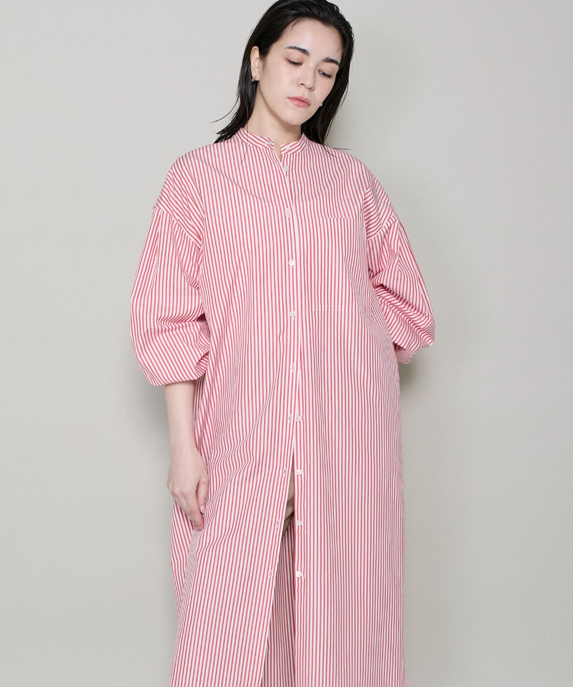 DAY by DAY it&rsquo;s international「ストライプシャツワンピース」|ワンピース|レッド