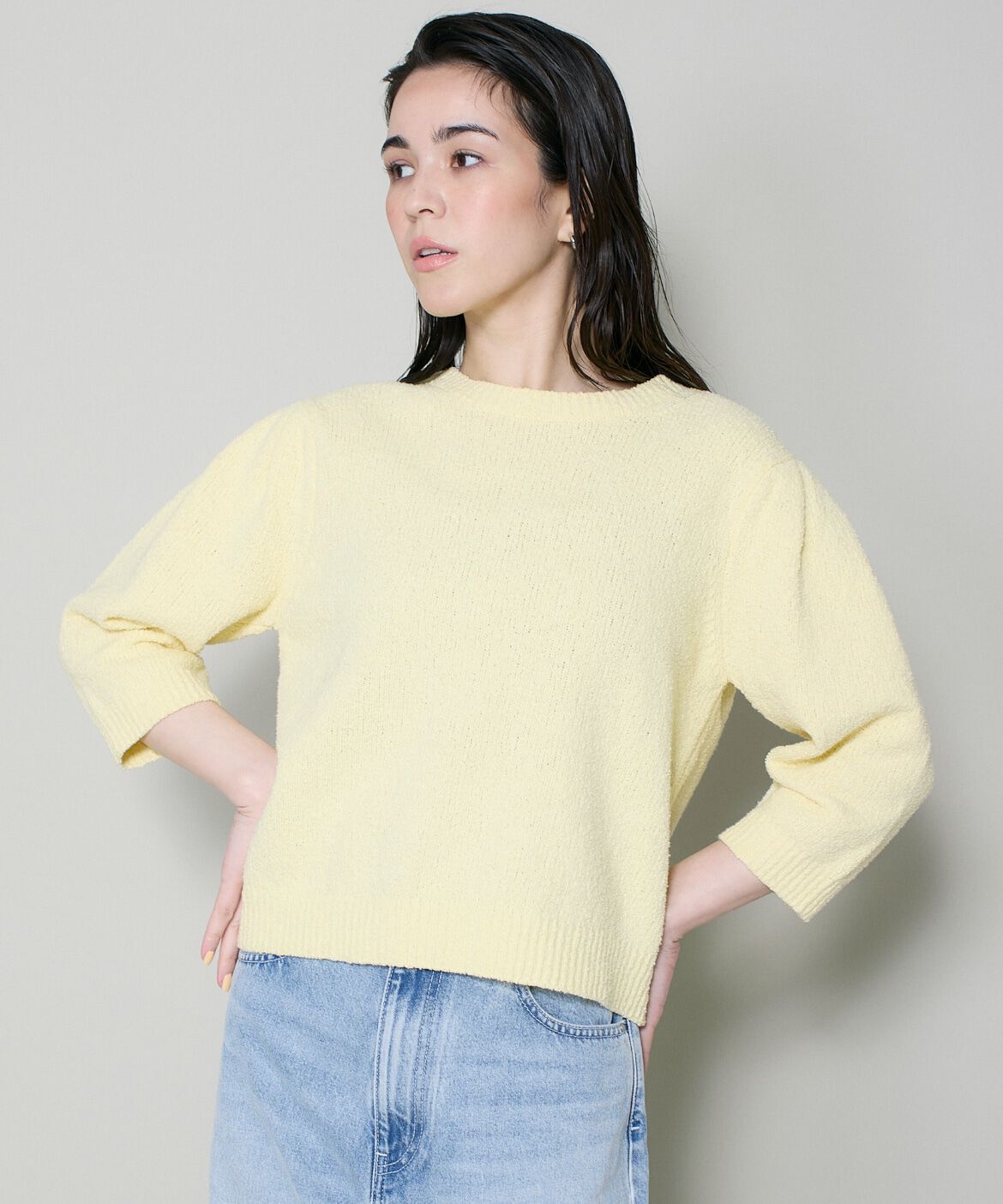 DAY by DAY it&rsquo;s international「袖タックニットプルオーバー」|ニット・セーター|イエロー