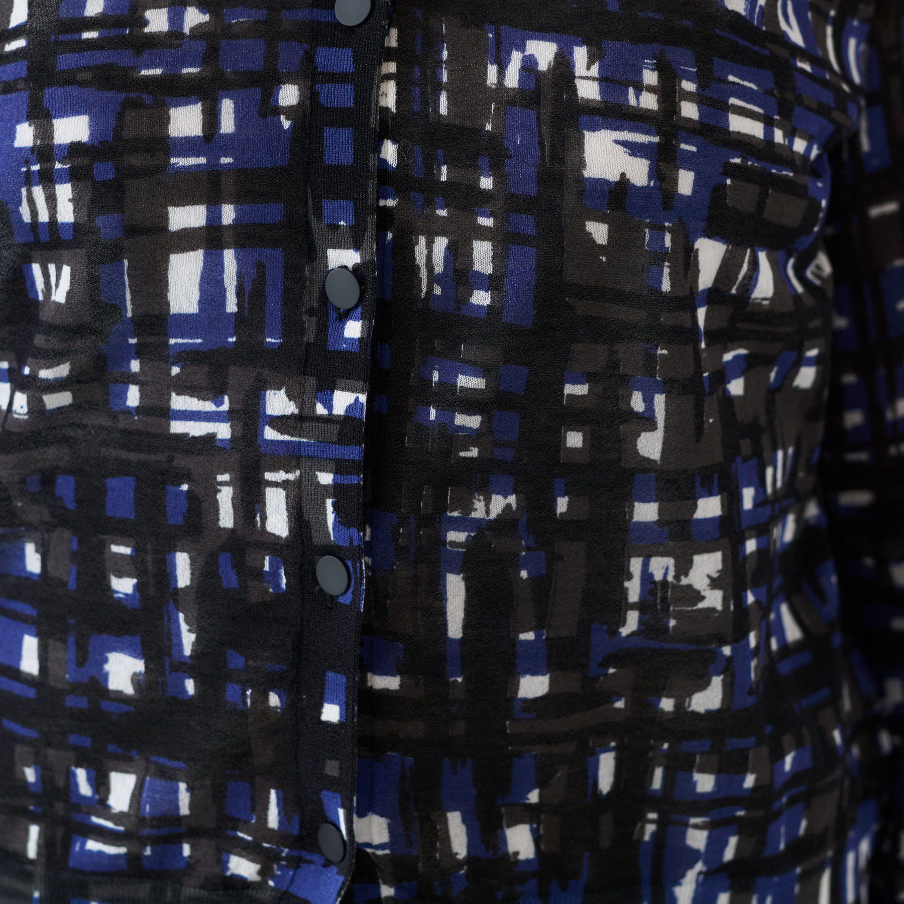 UNTITLED「【セットアップ可能/アンサンブル可能/シアー】チェックプリント カーディガンニット」|カーディガン|