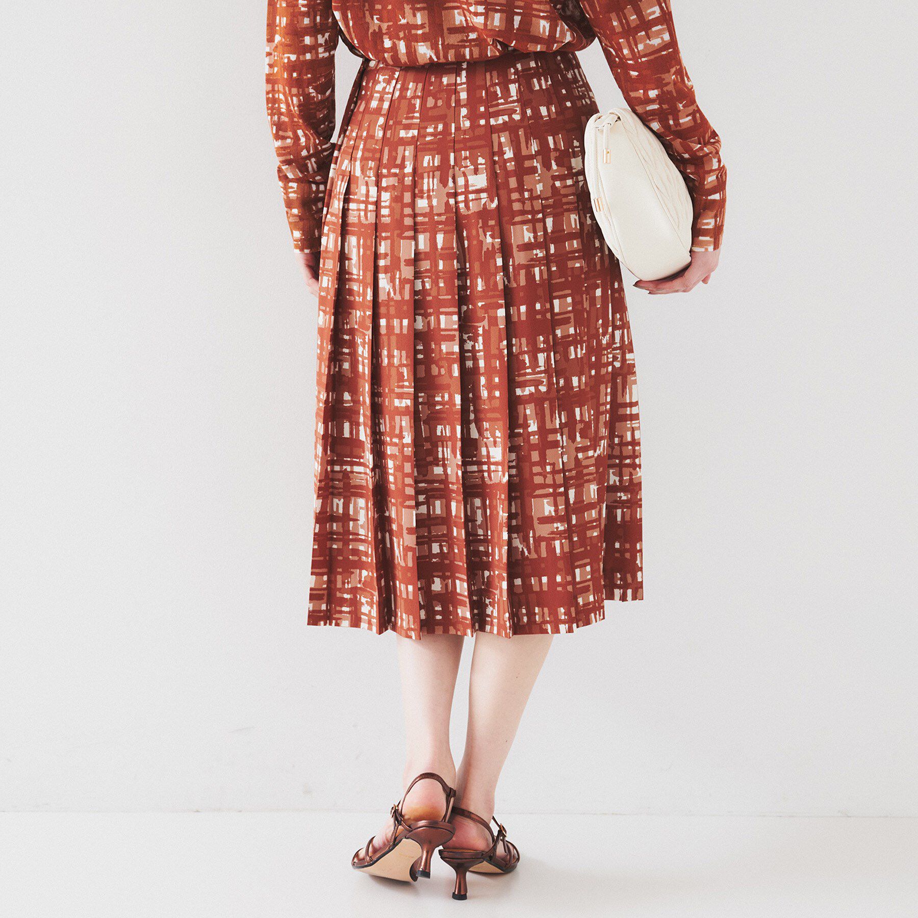 UNTITLED「【セットアップ可能】チェックプリント プリーツスカート」|スカート|