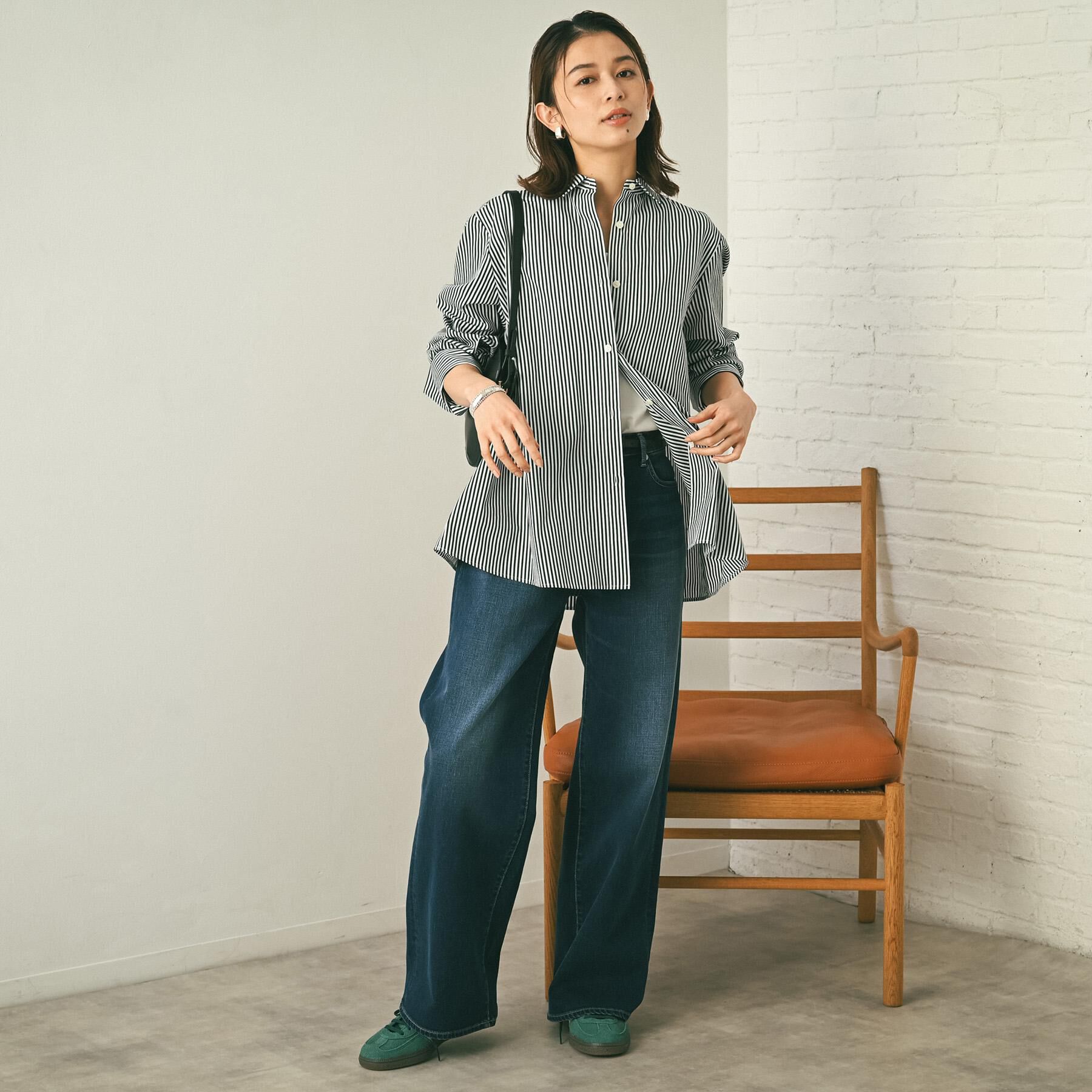 UNTITLED「【コットン100/洗える】コットンブロードAラインシャツ」|シャツ・ブラウス|