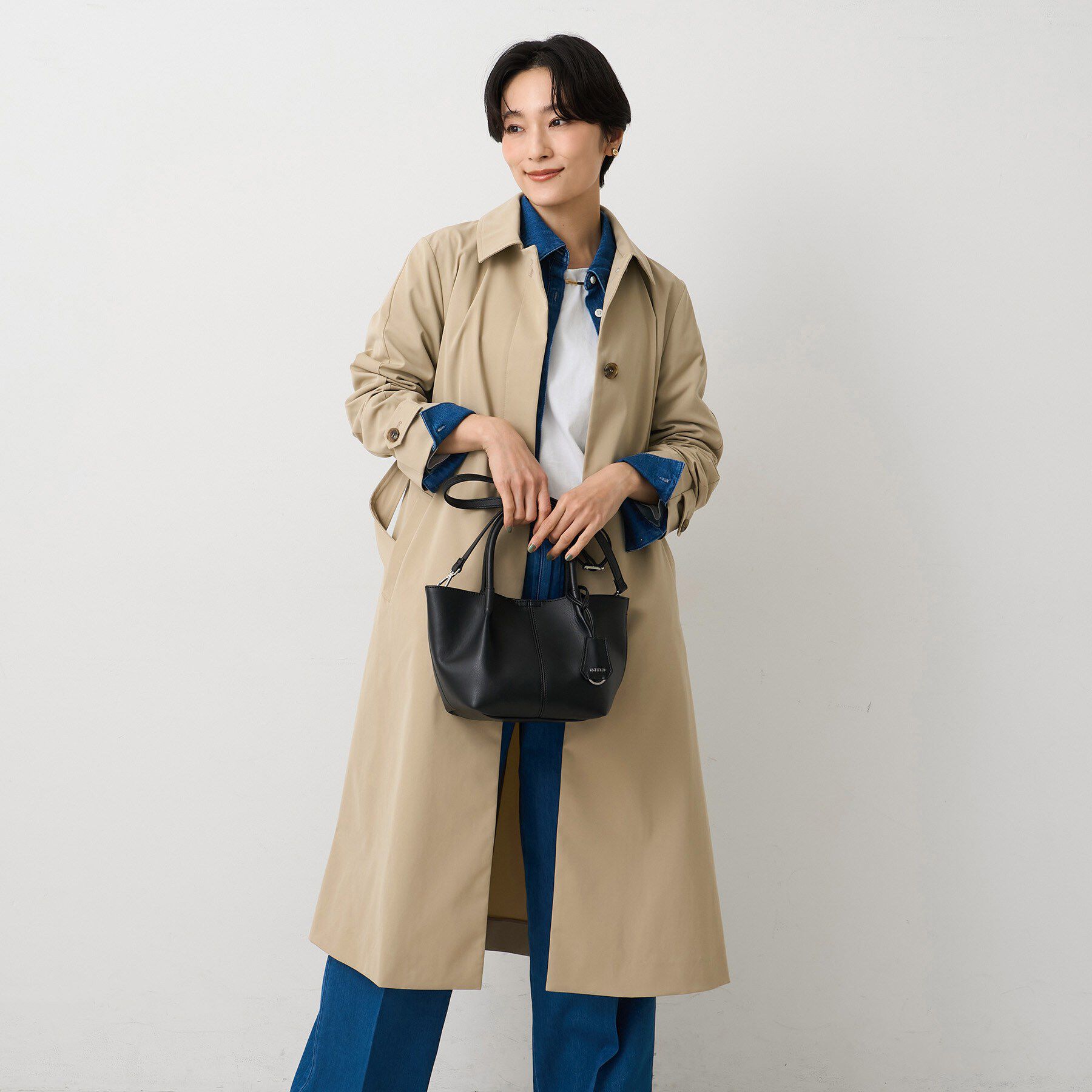 UNTITLED「【はっ水/洗える】タスランステンカラーコート」|ステンカラーコート|