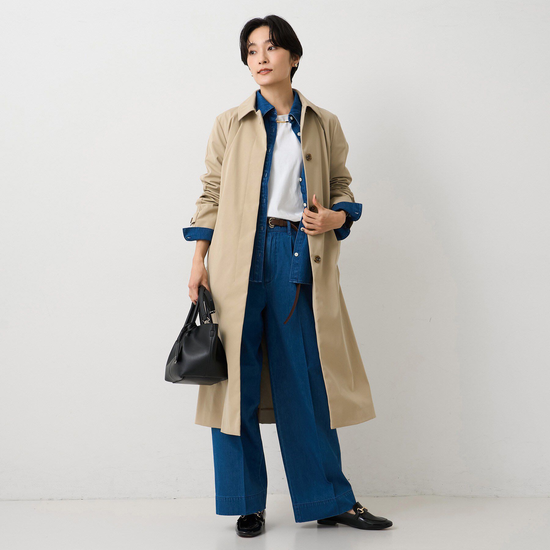 UNTITLED「【はっ水/洗える】タスランステンカラーコート」|ステンカラーコート|