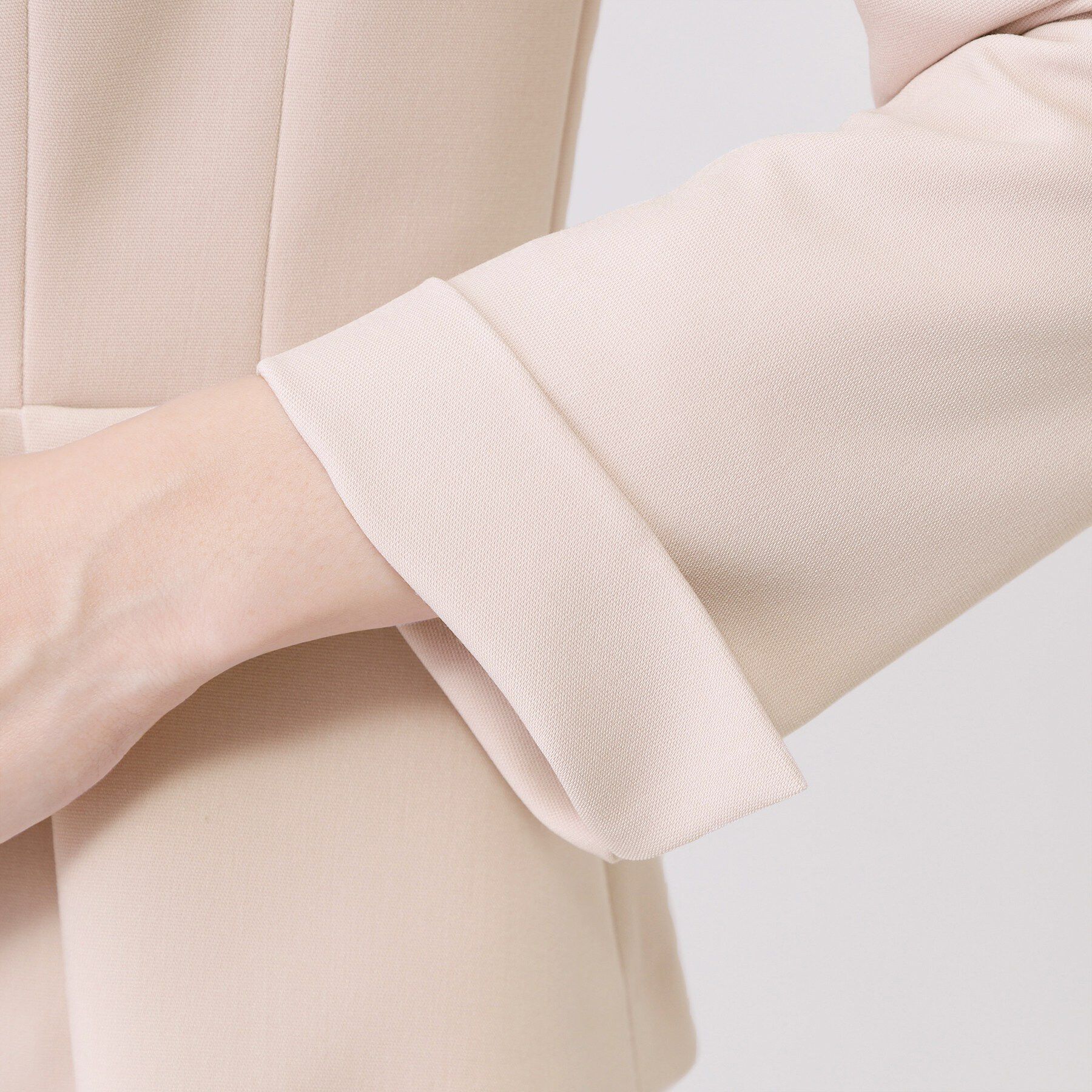 COUP DE CHANCE「【手洗い可／日本製／スーツ可】ペプラムデザイン　カラーレスジャケット」|ノーカラージャケット|