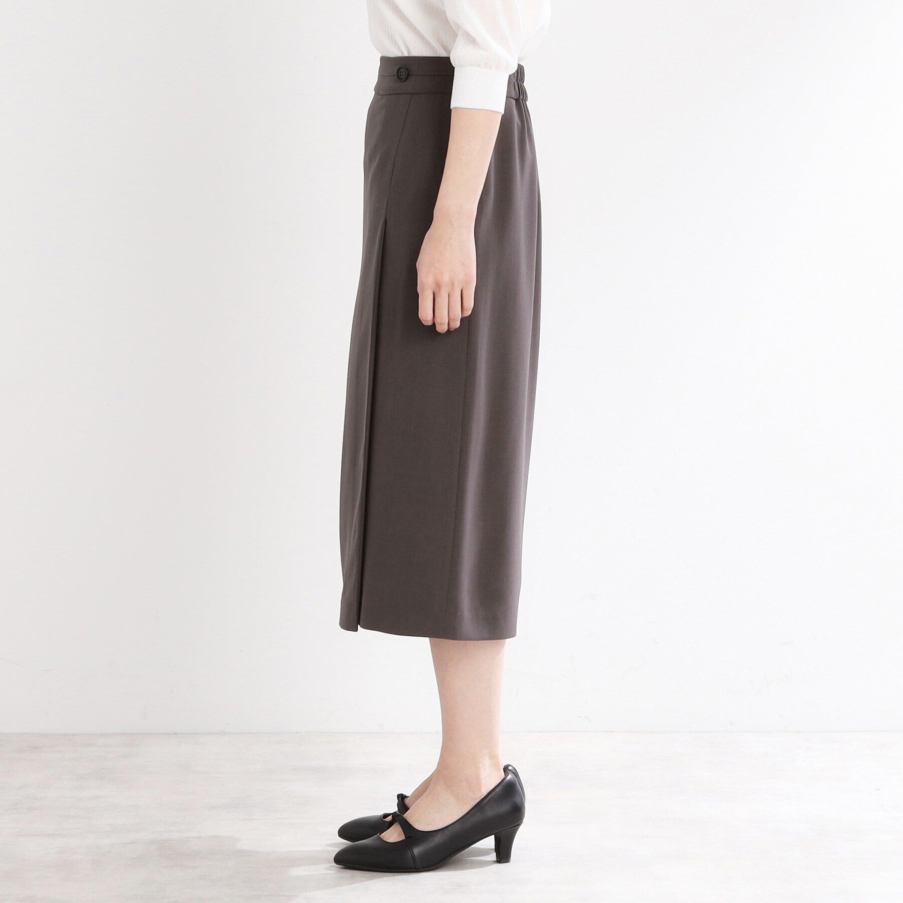 Reflect「【UVカット／洗える／セットアップ可】ラップ風ナロースカート」|スカート|