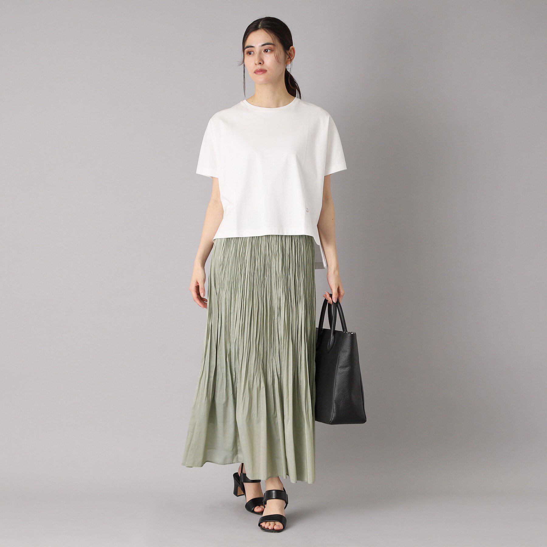 DRESSTERIOR「【ウエストゴム/ミディ丈】シアープリーツスカート」|スカート|