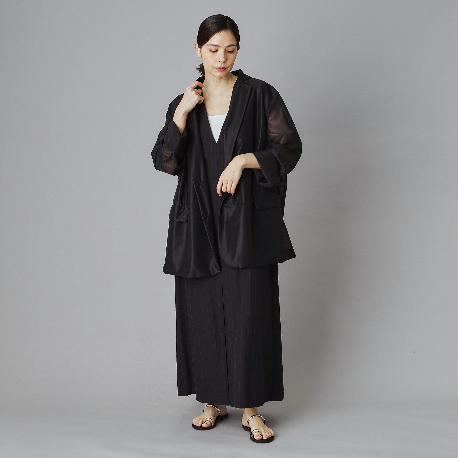 DRESSTERIOR「TICCA（ティッカ）Vネックノースリーブワンピース」|ワンピース|